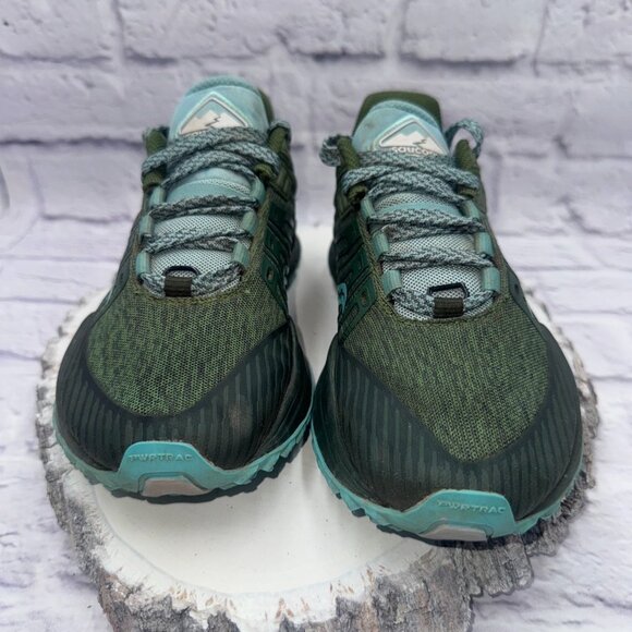 Saucony Women's Mad River Tr2 Trail Running Hiking Sneakers Shoes Size 7 Green - Picture 2 of 13